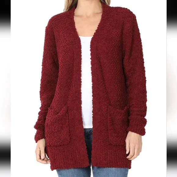 Zenana NWOT Popcorn Cardigan XL - Picture 8 of 9